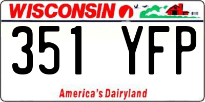 WI license plate 351YFP