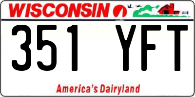WI license plate 351YFT