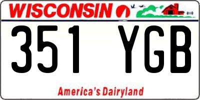 WI license plate 351YGB