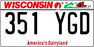 WI license plate 351YGD