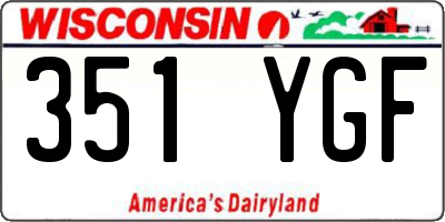 WI license plate 351YGF