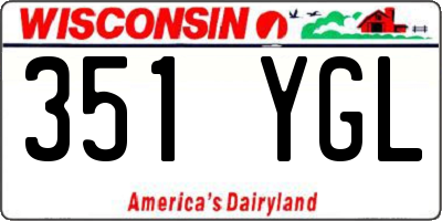 WI license plate 351YGL