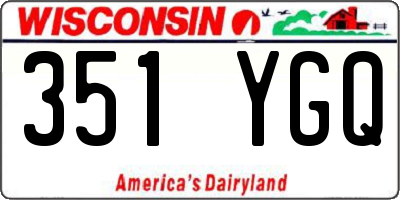 WI license plate 351YGQ