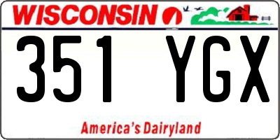 WI license plate 351YGX