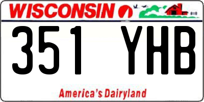 WI license plate 351YHB