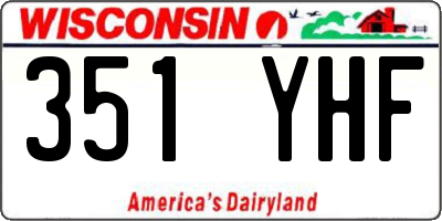 WI license plate 351YHF
