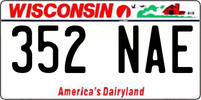 WI license plate 352NAE