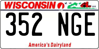 WI license plate 352NGE