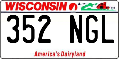 WI license plate 352NGL