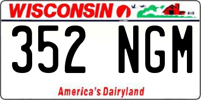 WI license plate 352NGM