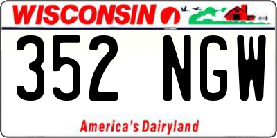 WI license plate 352NGW