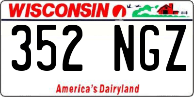 WI license plate 352NGZ