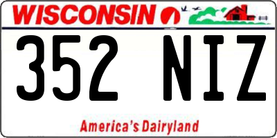 WI license plate 352NIZ