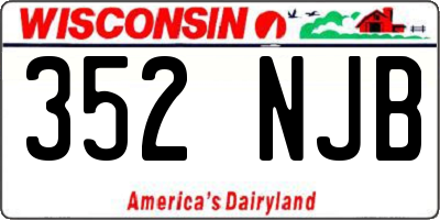 WI license plate 352NJB