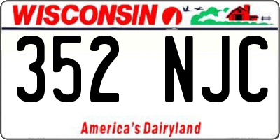 WI license plate 352NJC