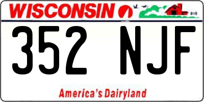 WI license plate 352NJF