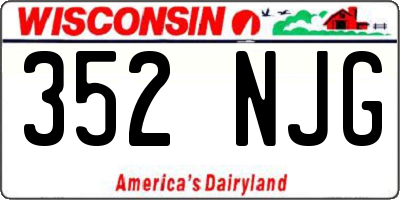 WI license plate 352NJG