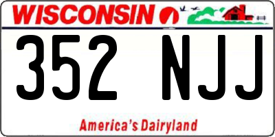 WI license plate 352NJJ