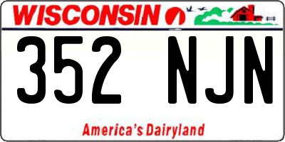 WI license plate 352NJN