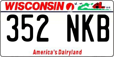 WI license plate 352NKB