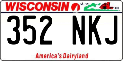 WI license plate 352NKJ