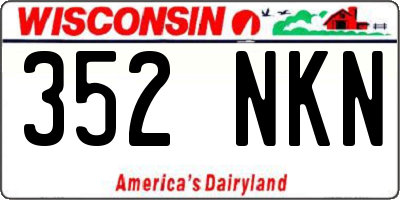 WI license plate 352NKN
