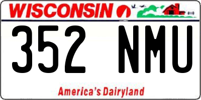 WI license plate 352NMU