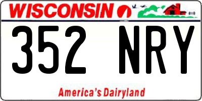 WI license plate 352NRY