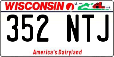 WI license plate 352NTJ