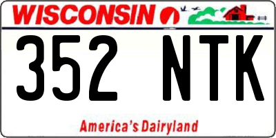 WI license plate 352NTK