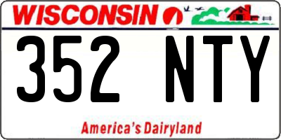 WI license plate 352NTY