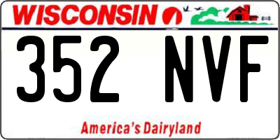WI license plate 352NVF