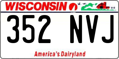 WI license plate 352NVJ