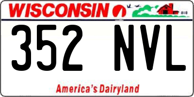 WI license plate 352NVL