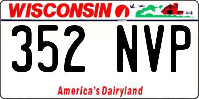 WI license plate 352NVP