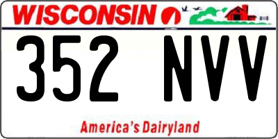 WI license plate 352NVV