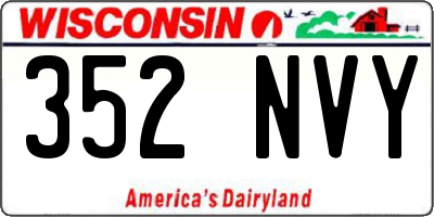 WI license plate 352NVY
