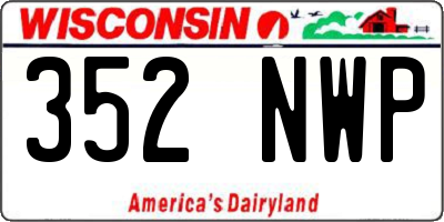 WI license plate 352NWP