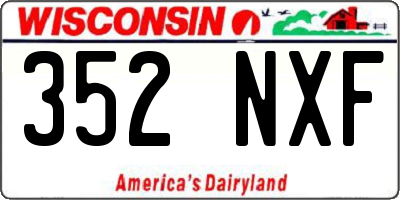 WI license plate 352NXF