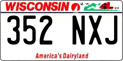 WI license plate 352NXJ