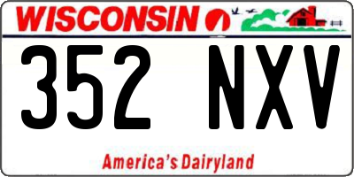 WI license plate 352NXV
