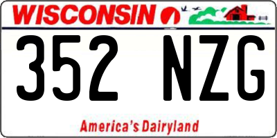 WI license plate 352NZG