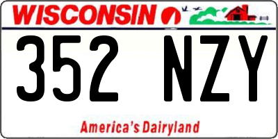 WI license plate 352NZY