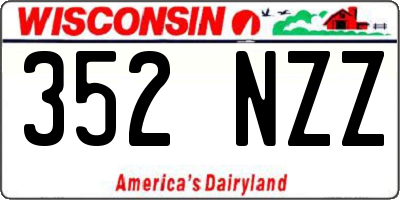 WI license plate 352NZZ