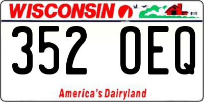 WI license plate 352OEQ