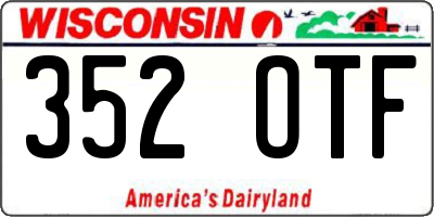 WI license plate 352OTF