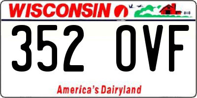 WI license plate 352OVF