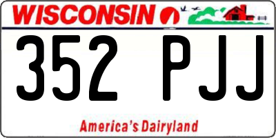 WI license plate 352PJJ
