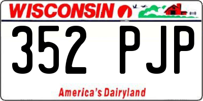 WI license plate 352PJP