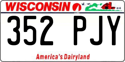 WI license plate 352PJY
